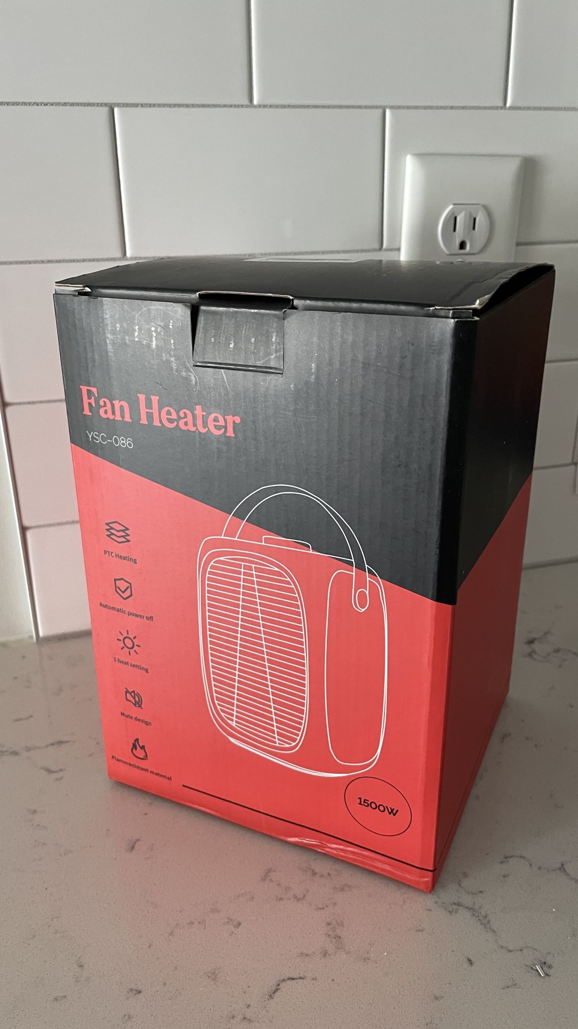 New, Portable, Lightweight, Noiseless heater, space heater, overheat protection, tip over protection