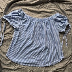 off the shoulder stripped summer top