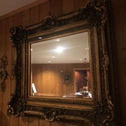 Antique Gold Carved Mirror 