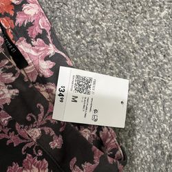 Flare flower polyester PANTS -M-