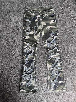 Camo print flare jeans size 30