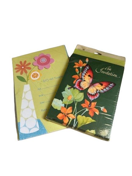NWT 2 of Vintage Party Express from Hallmark, 8 Invitations 8 Envelopes