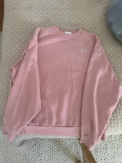 ALO Vintage Pink Accolade Crew Neck Pullover