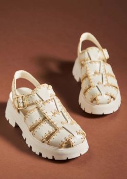 Talia Cream/Natural Caged Sandals