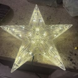 LED Tree Topper Star White Lights 