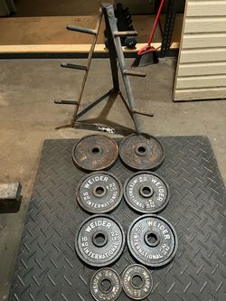 Olympic Weights with Stand