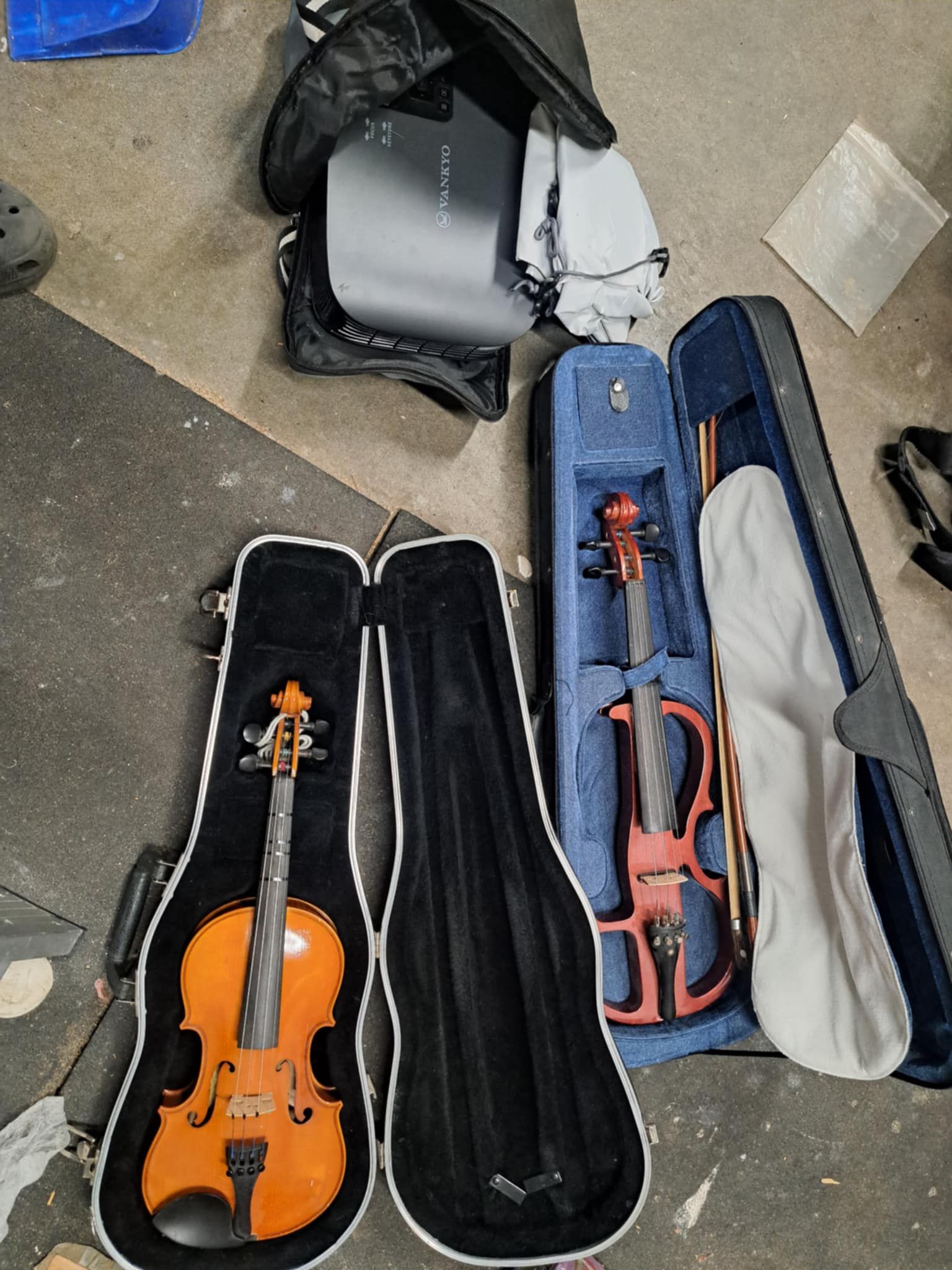 1 Acoustic And One Electric Violin