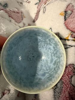 Small matcha Bowl with Blue Glaze