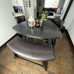 Dinner Table Stools Bench And 3 Chairs Stool 