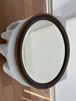 Antique Oval Mirror with Beveled Glass