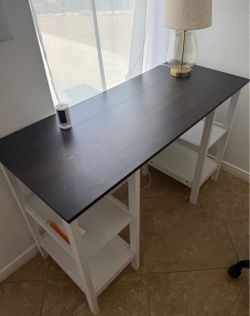 Modern White & Black Office Desk