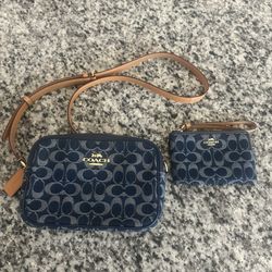 Denim Coach Purse / Wallet 