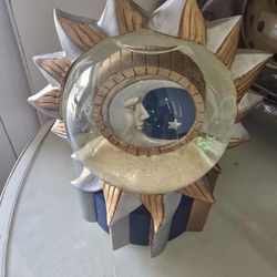 MYSTICAL MOON SUN CELESTIAL SNOWGLOBE SINGS AQUARIUS 
