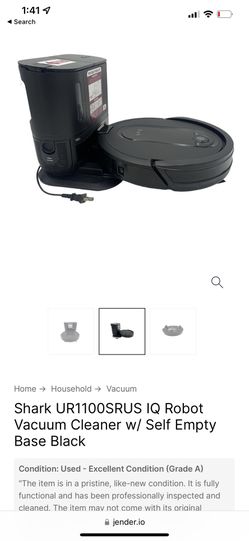 Shark IQ Robot Vacuum Cleaner w/ Self Empty Base Black