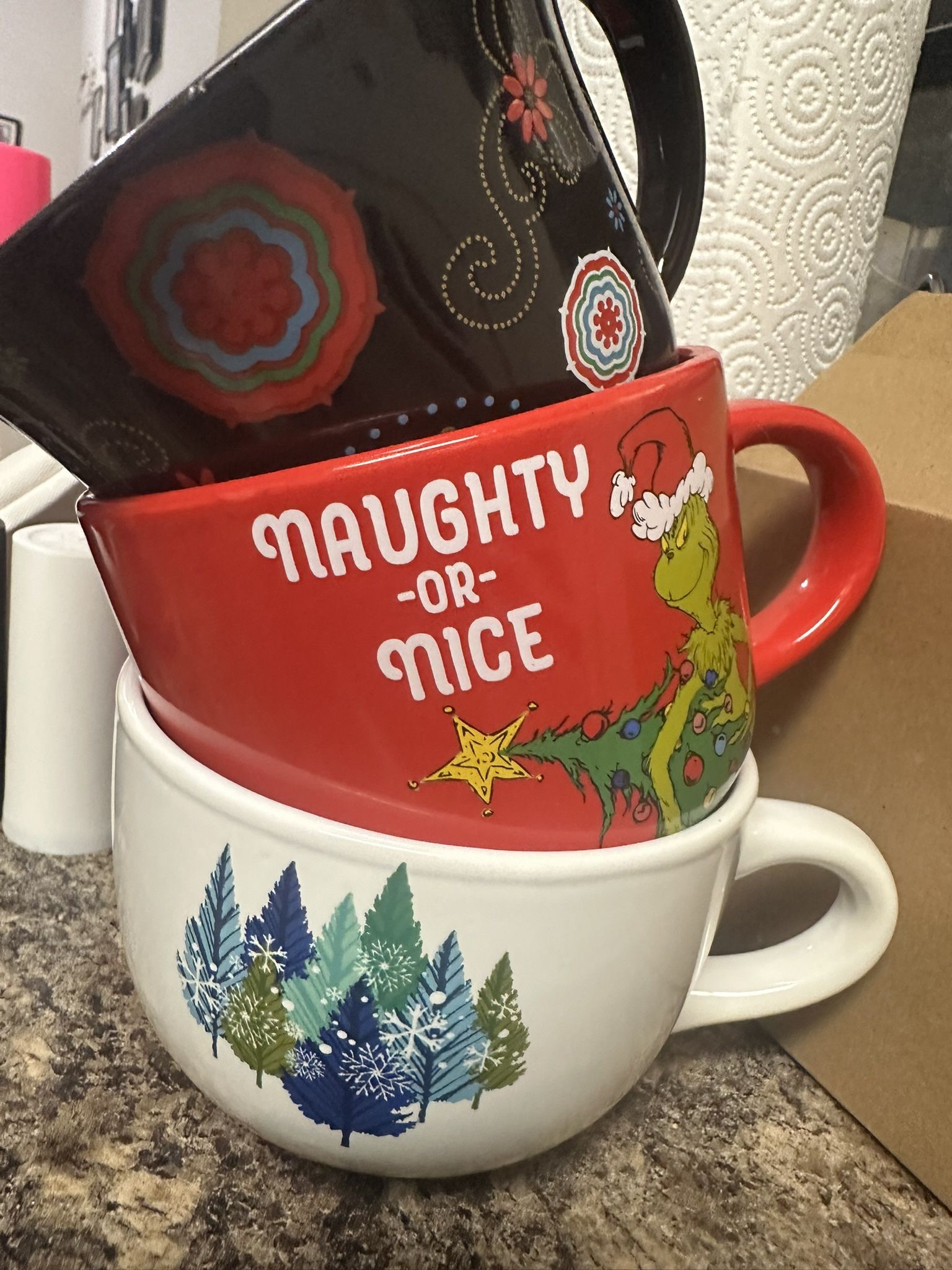 Assorted Giant Christmas Mugs