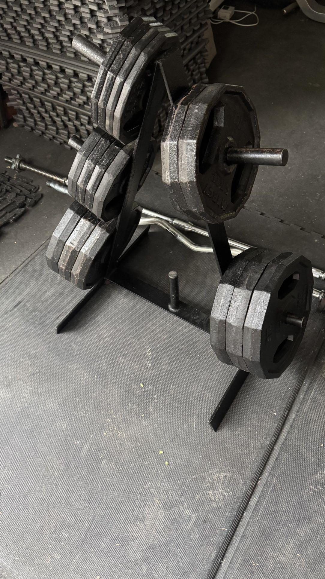 Marcy Grip Weight Set With Bars And Weight Tree