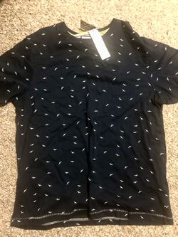 Navy Blue Seabird Print