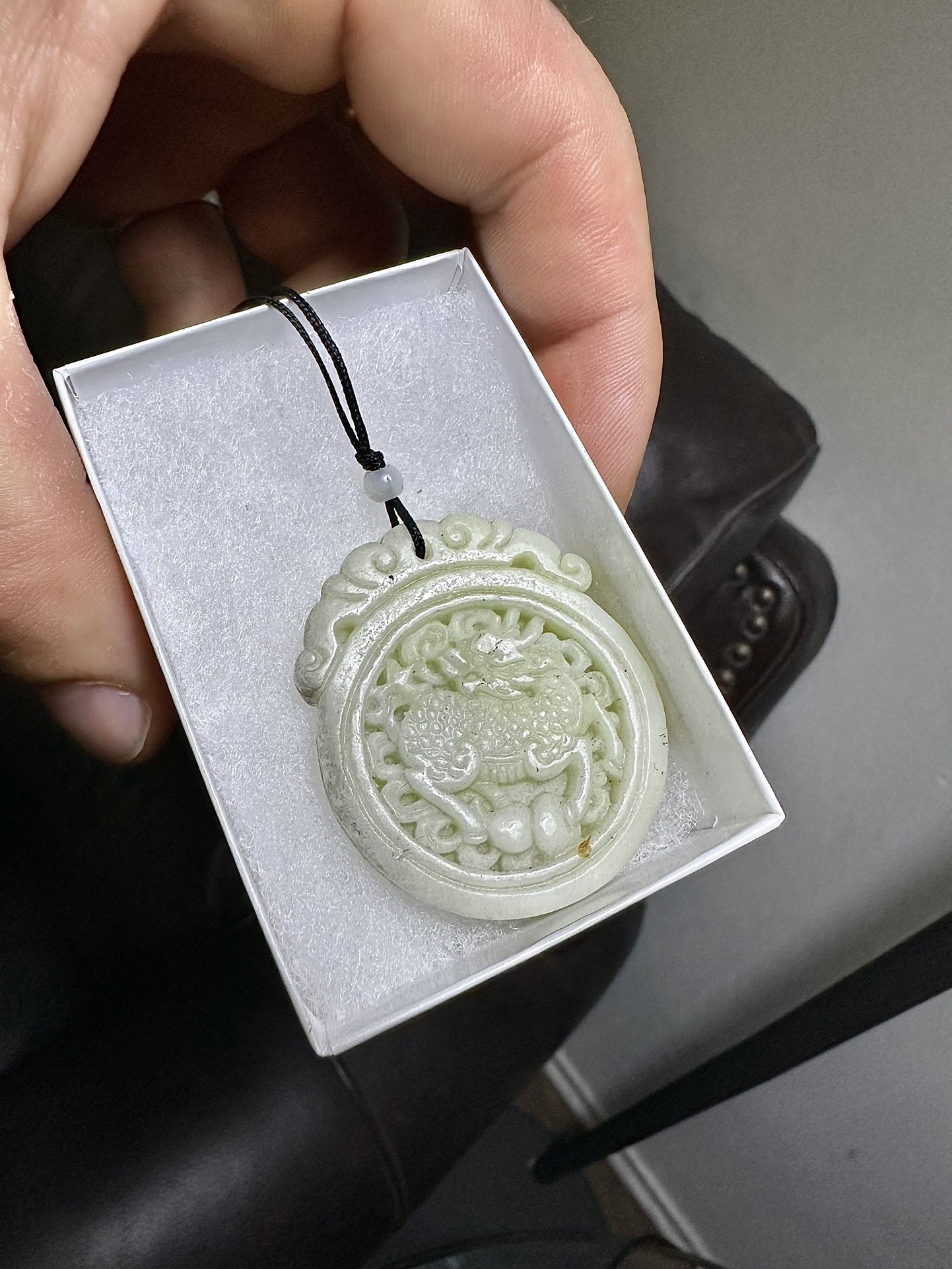 Gorgeous 🔥 !! Natural Jade Amulet Necklace !!