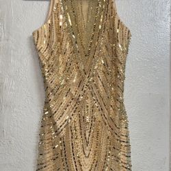 Gold Sequin Dress