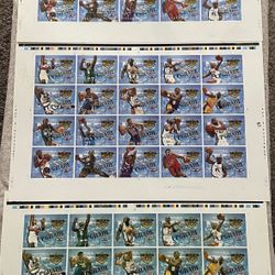 3 !! 1997-98 Hoops frequent flyer Upgrade Uncut Sheets 