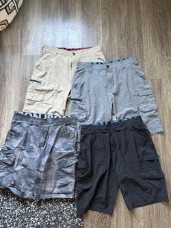 Mens Athletic Cargo Shorts Size 34