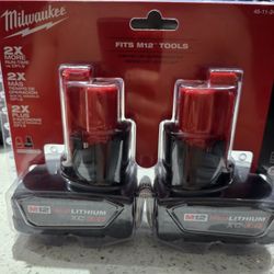 Milwaukee M 12 XC 3.0 Battery Two Pack Sealed