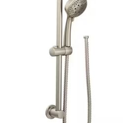 NEW! MOEN 4-Spray 4 in. Handheld Handshower with Slidebar in Brushed Nickel