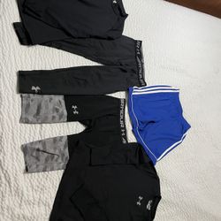 Boys Youth Small Under Armour & Adidas -like New