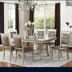 Brand New 7 Pcs Dinning Set
Solid Wood
Silver Color
Diamond Crystals On Chairs
Table 66 x 42 x 30H
Price: $849 + Tax
FREE LOCAL DELIVERY & SET UP
ORD