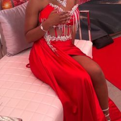 Red Prom  Dress Size 4 