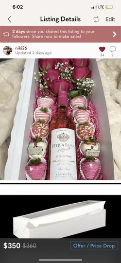 20x7x4 Bakery Box For Valentines Day Wine Box
