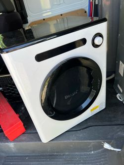 Dessiz 1.6cu.ft Compact Laundry Dryer,Electric Portable Clothes Dryer - White