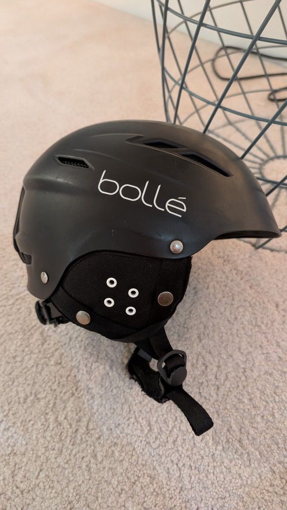 Kids Bolle Ski Helmet – Black – Junior Size 50–54 cm