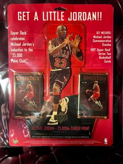 1997 Michael Jordan Upper Deck 25,000th Career Point Standee With Packs Brand New Sealed