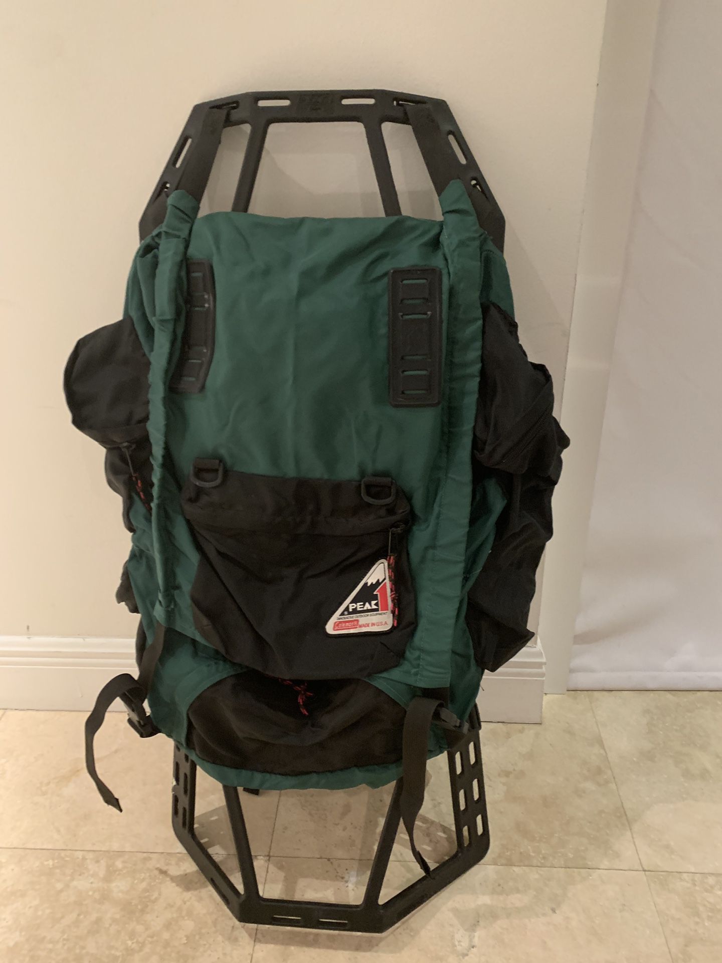 Coleman Peak XL BackPack with Internal Frame and Back-support- Hiking, Camping, Climbing. Made in the USA