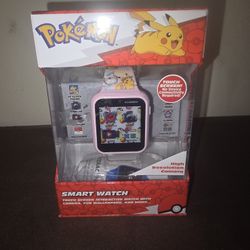 Girls Pokemon Interactive Touchscreen Smart Watch - Light Pink - NEW
