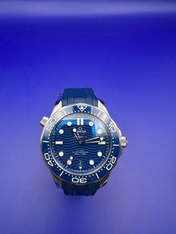 Omega Seamaster Diver 300M - Blue Dial - Rubber Strap
