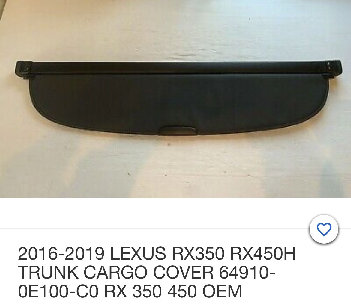 2016-2019 Lexus Rx350-Rx450h Trunk Cargo Cover