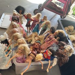 Barbies box full