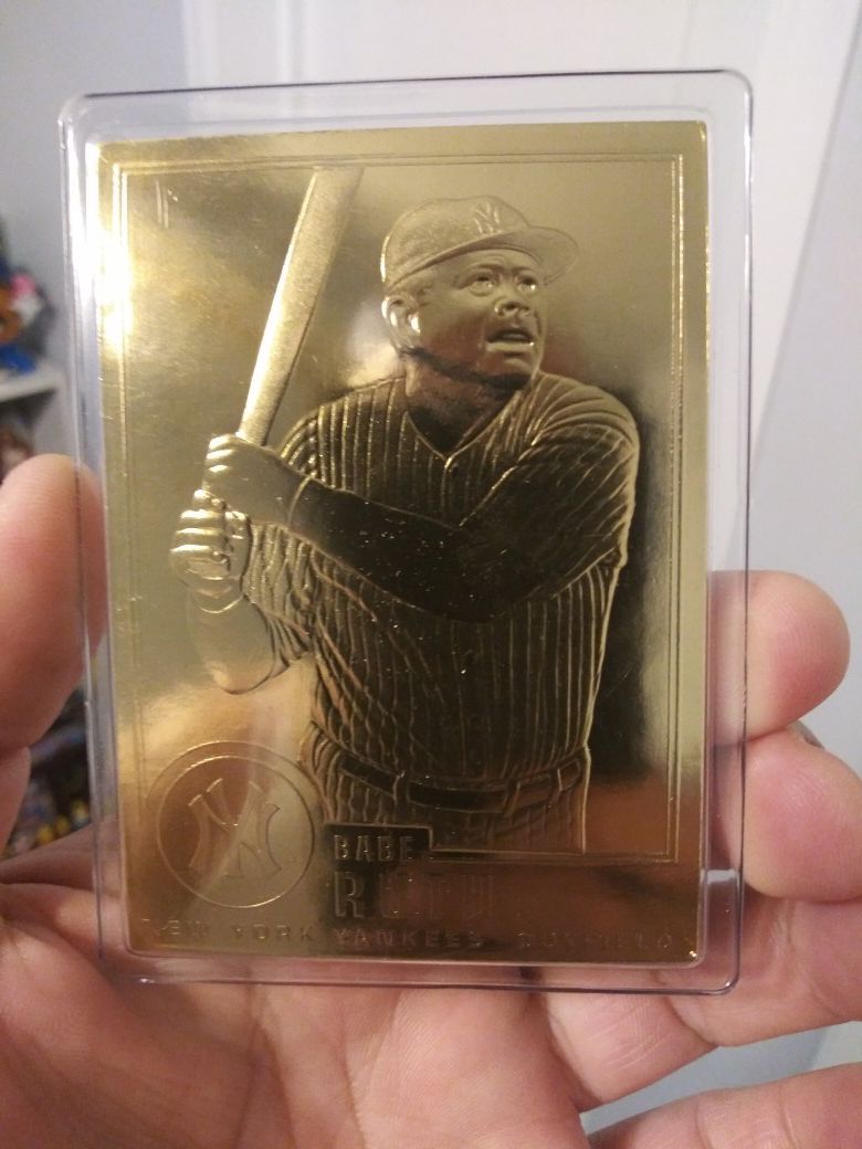 22k Gold Babe Ruth Baseball card