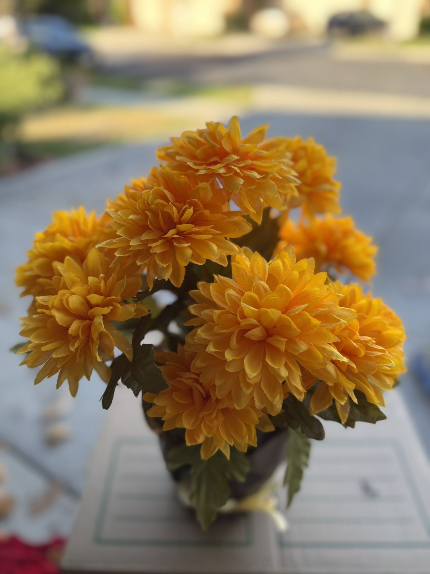 Artificial Flowers In A Pot