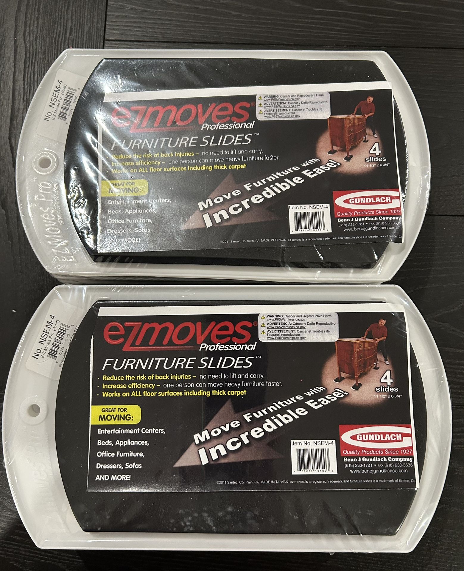 Ez Moves Furniture Slides - Brand New