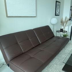 Smala Leather Convertible Sofa by Ligne Roset.