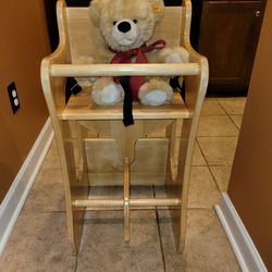 Handcrafted 3 In 1 High Chair, Rocking Horse & Desk
