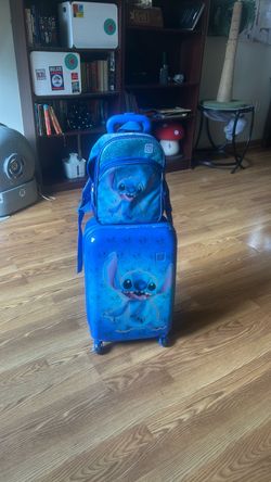 Stitch carry on suitcase + personal bag