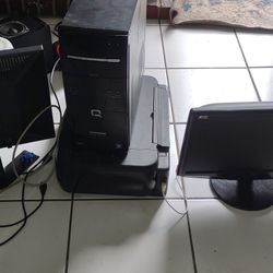 Monitors, Pc And Printer