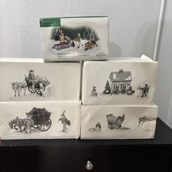 Department 56 Dickens Village Bundle – Building, Carts & Village Scene Accessories 