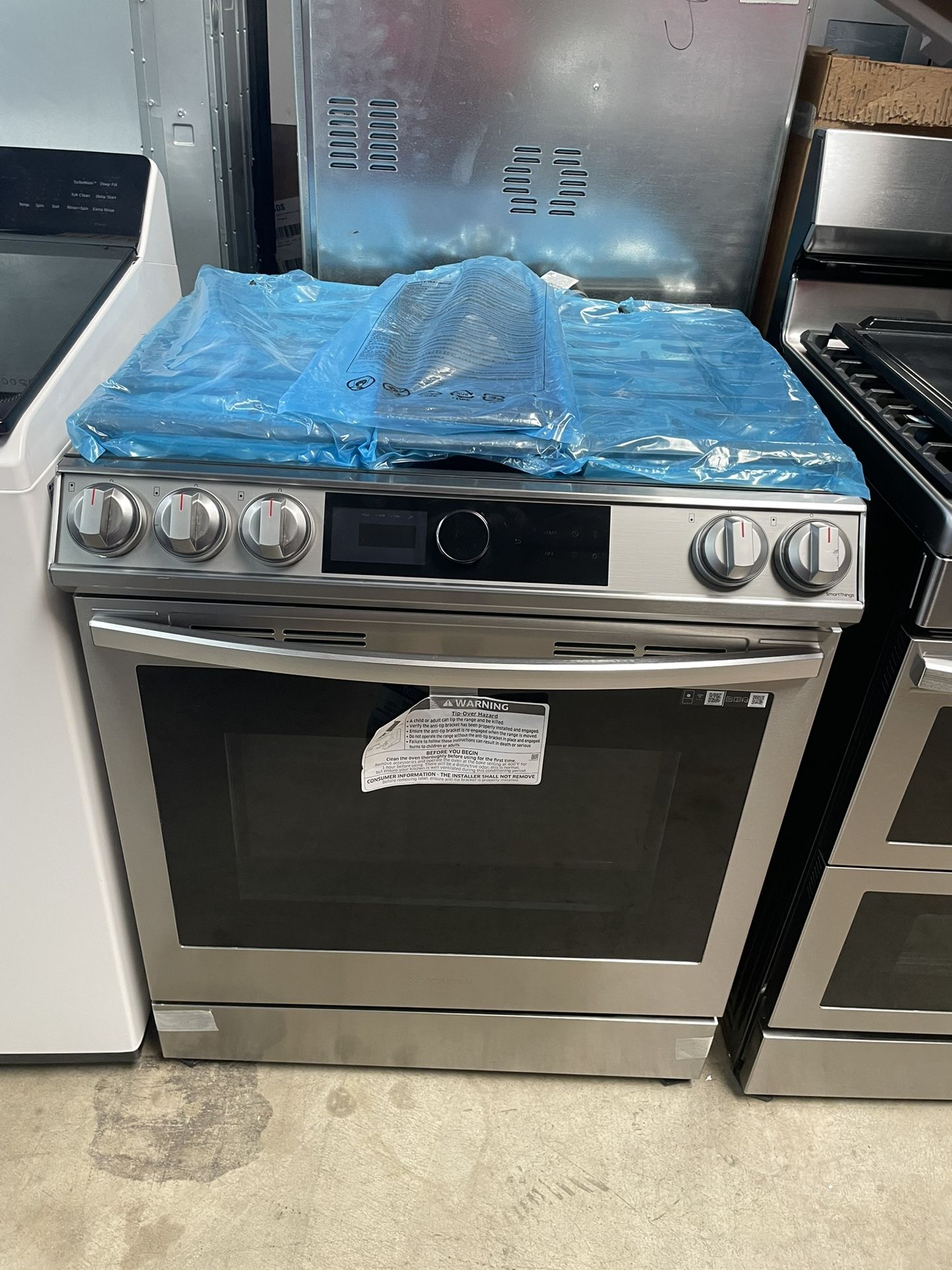 Slide Stove Gas Range Convection Air Fry Samsung 30”