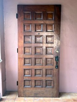 Solid Wood Heavy Entry Door - Vintage 21-Panel Design
