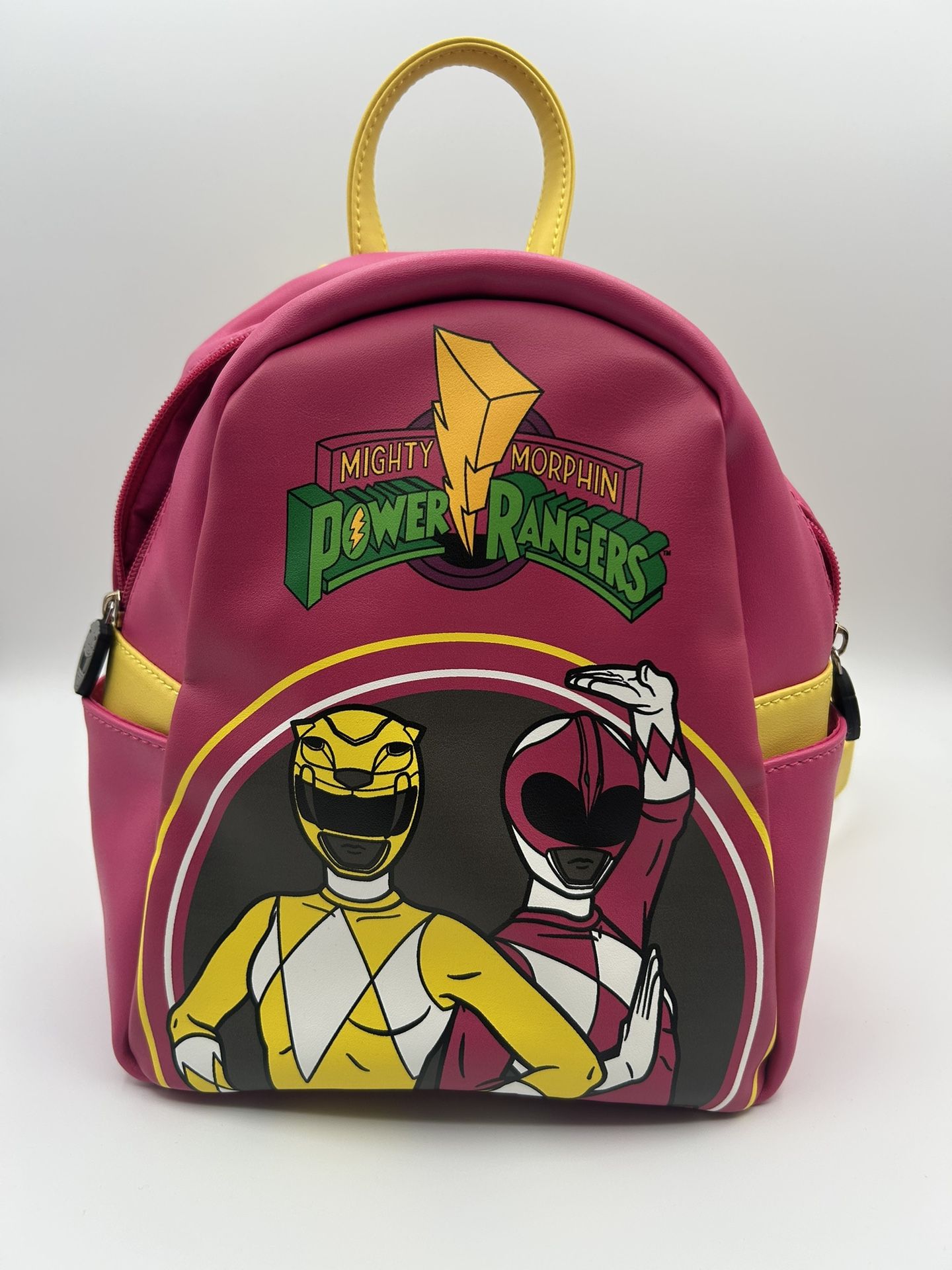 Pink And Yellow Mini Power Rangers Backpack NWT